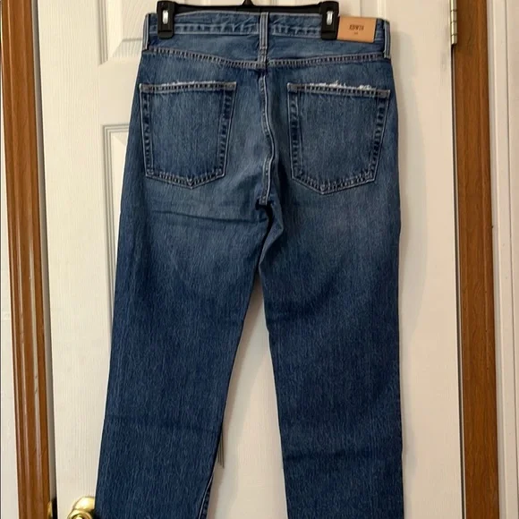 Edwin Blue Straight Leg Jeans Timeless Style - Picture 4 of 5